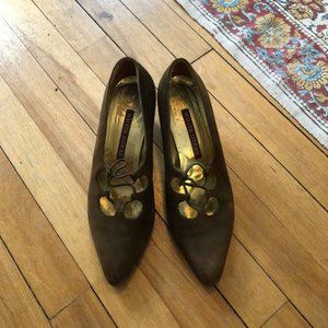 Vintage 60s - 80s Brown Suede Pumps Sz 8